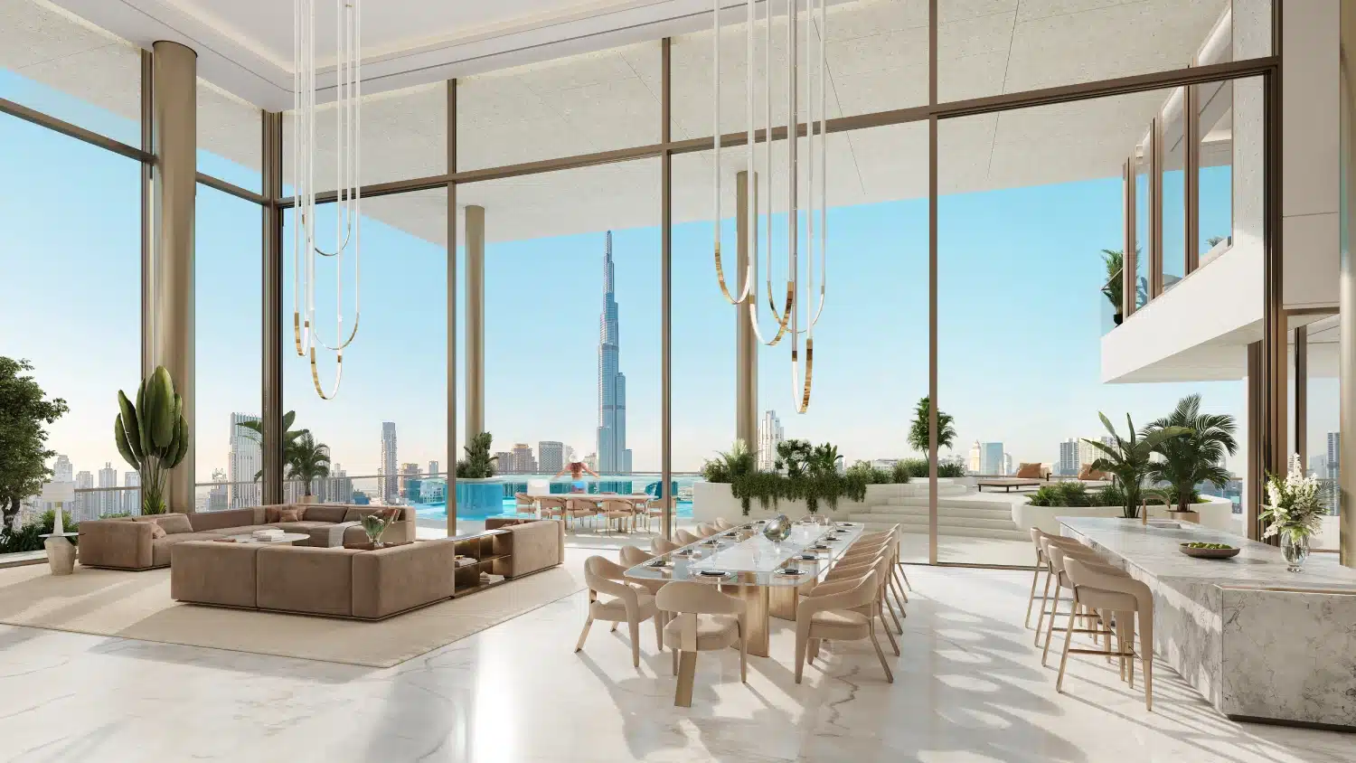 Appartamento a Dubai con vista sulla città