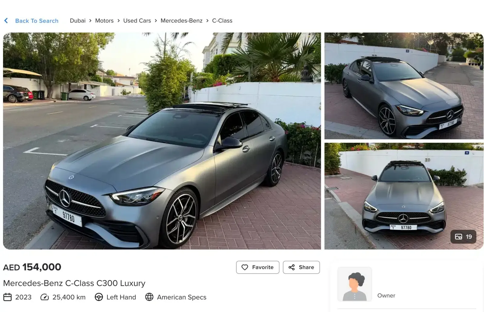 Mercedes Classe C su Dubizzle