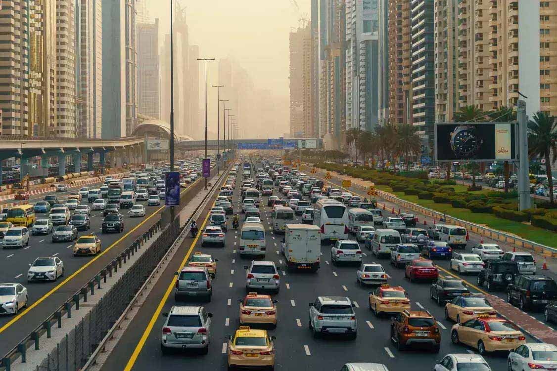 traffico di dubai